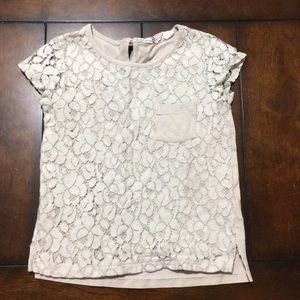 Toddler girls lace top
